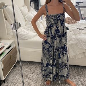 Jcrew collection printed blue dress